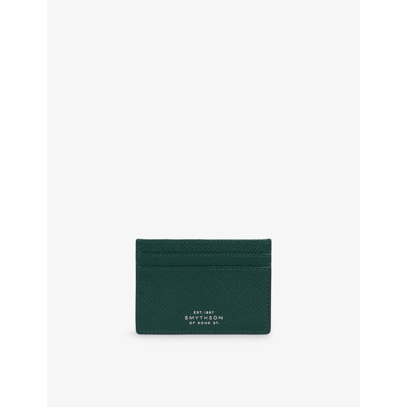 Flat Leather Card Holder - BRIGHT AQUA