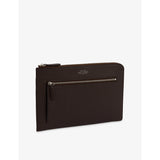 Smythson black leather flat travel organiser, UK version