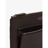 Smythson black leather flat travel organiser, UK version