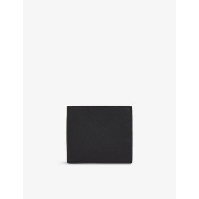 selfridges Smythson Panama 6-Card Slot Leather Wallet- Buy online at McGrocer