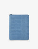 Smythson Mara croc-embossed leather writing folder 33cm - British product