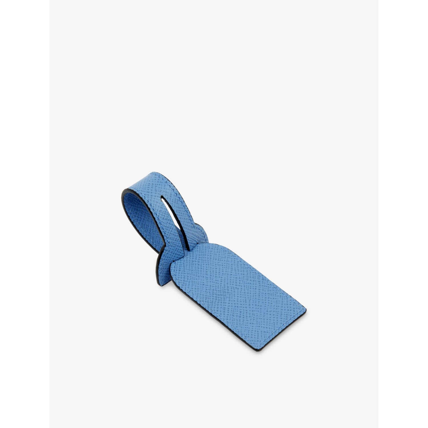 Smythson Panama leather travel tag for luggage, UK version