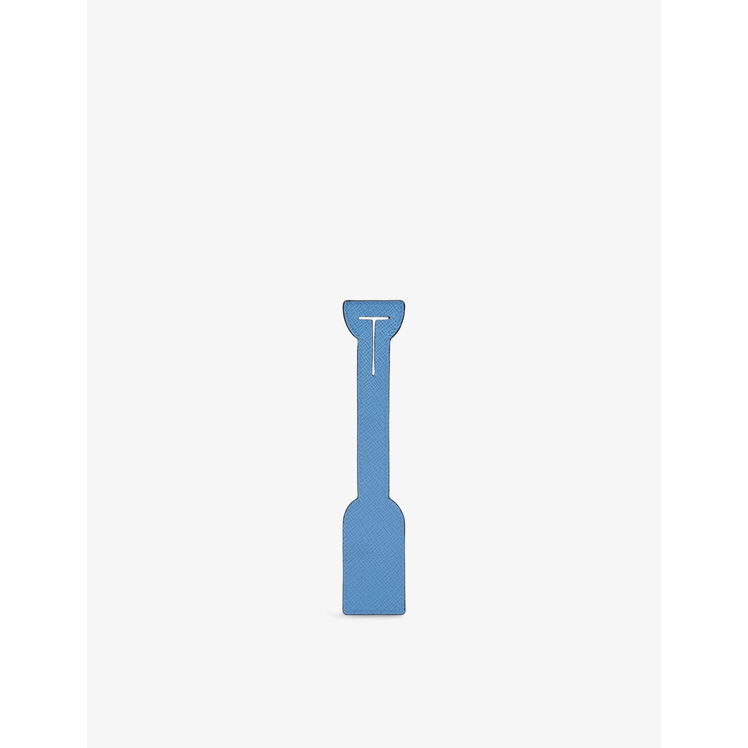 Smythson Panama leather travel tag for luggage, UK version