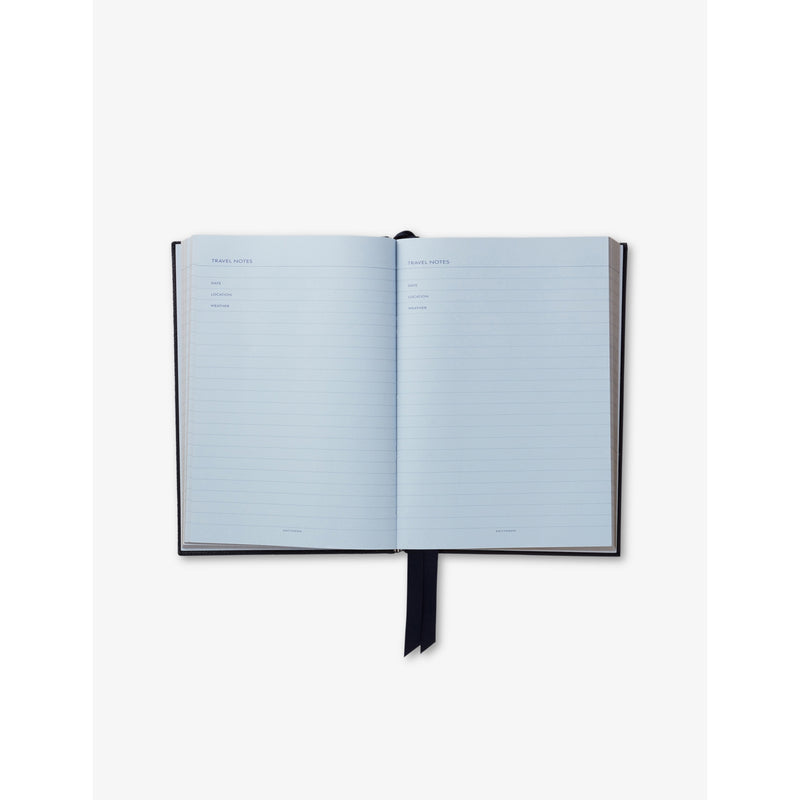 Smythson Soho leather travel journal 19.6cm x 14.3cm, imported from the UK
