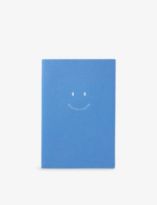 Smythson leather notebook Chelsea Happiness 16.7cm x 11.2cm, imported from the UK