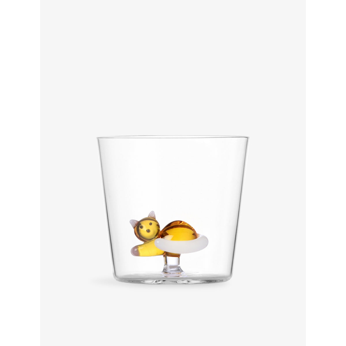 Ichendorf Tabby Cat glass tumbler 8cm diameter (British brand)