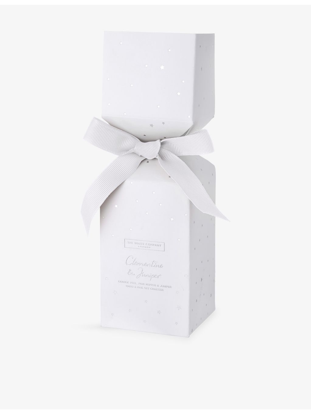 The White Company Clementine and Juniper gift cracker, imported from the UK
