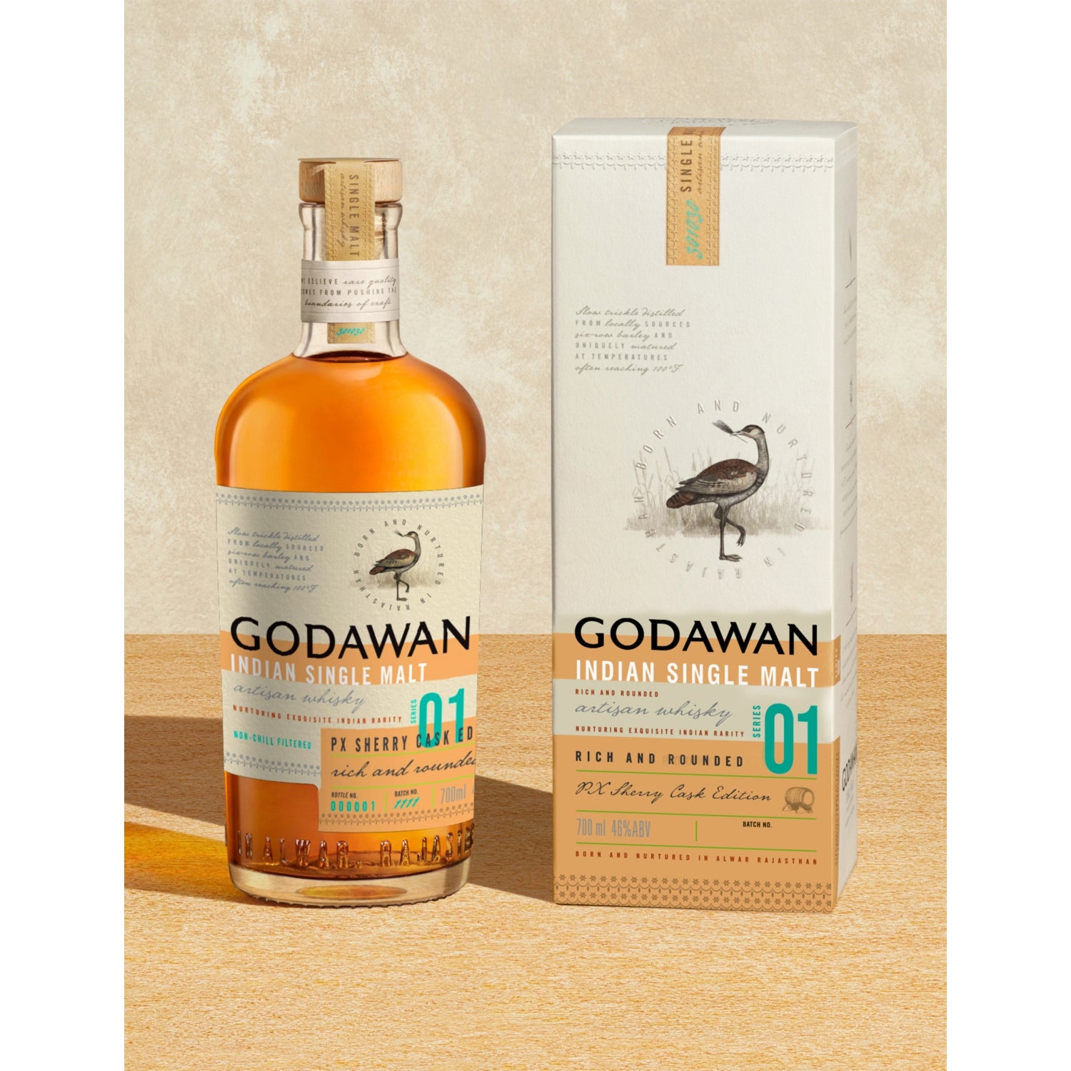 Godawan Series 01 Indian single malt whisky 700ml (British brand)