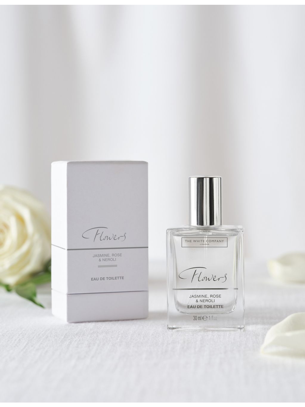 The White Company Flowers eau de toilette 30ml, imported from the UK