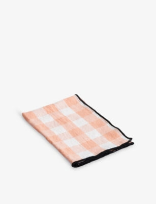 Maison de Vacances Mimi Vichy Linen and Cotton-Blend Canvas Tea Towel 75cm x 43cm