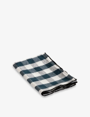 Maison de Vacances Mimi Vichy Linen and Cotton-Blend Canvas Tea Towel 75cm x 43cm