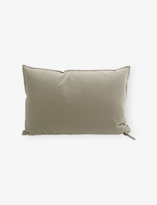 Maison de Vacances cotton-velvet cushion 40cm x 60cm, imported from the UK