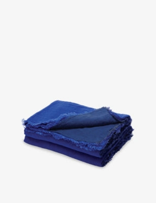 Maison de Vacances Crumpled Washed Linen Throw 140cm x 250cm