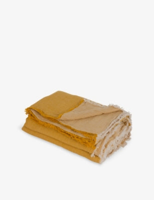 Maison de Vacances Crumpled Washed Linen Throw 140cm x 250cm