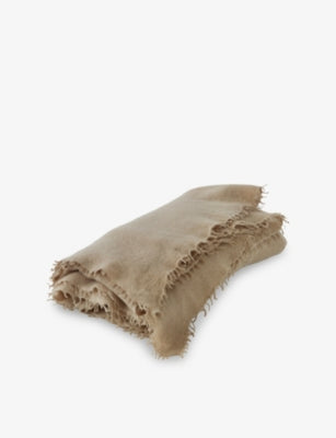 Maison de Vacances fringed cashmere throw 150cm x 200cm (British brand)