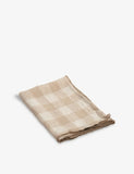 Maison de Vacances Check-Print Vintage Linen Napkin 43cm x 43cm
