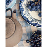 Maison de Vacances linen tablecloth Vichy check 170x240cm, imported from the UK