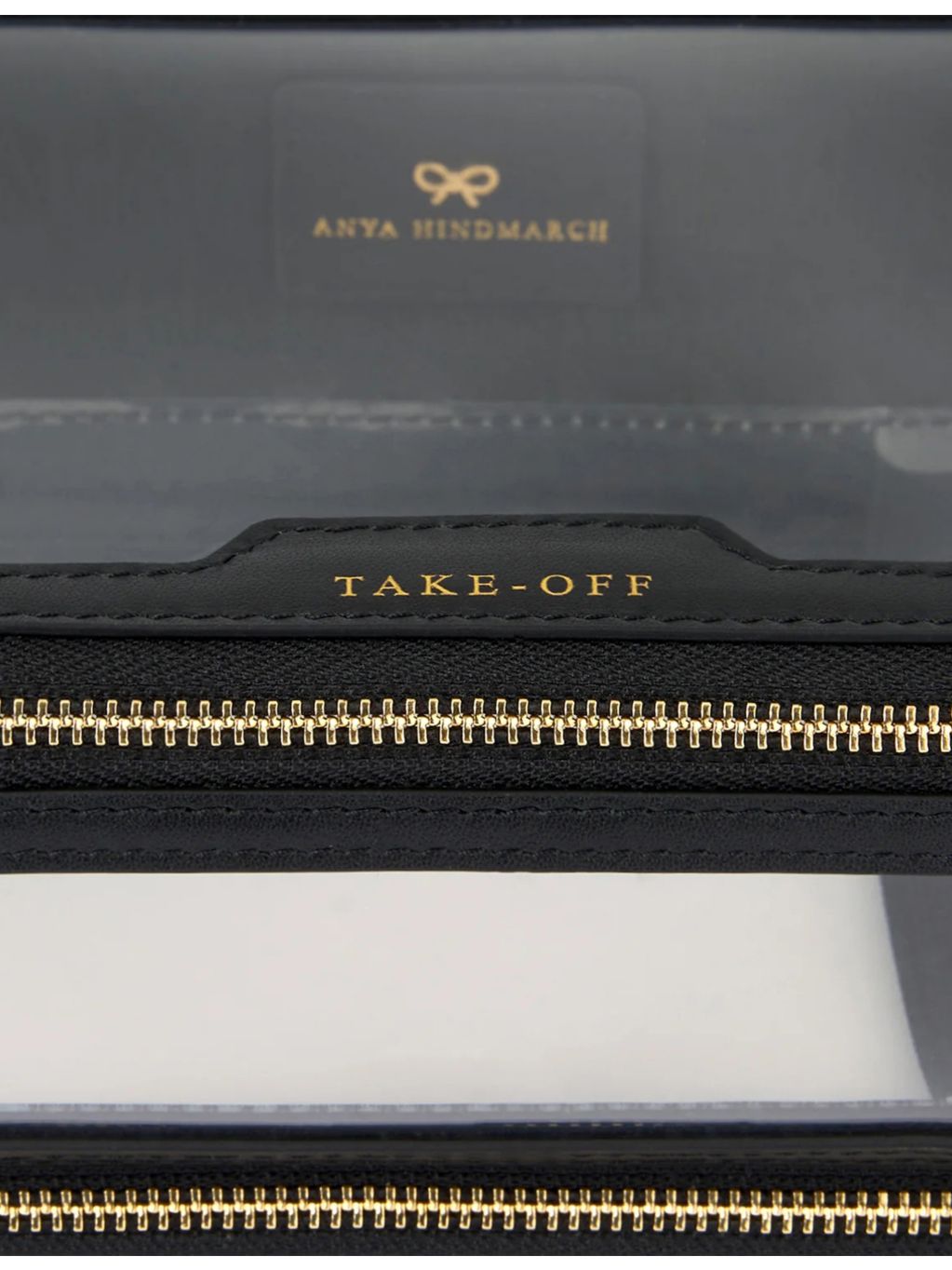 Anya Hindmarch logo-branded see-through plastic case, UK version