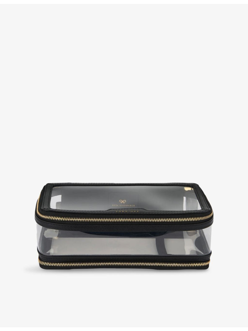 Anya Hindmarch logo-branded see-through plastic case, UK version