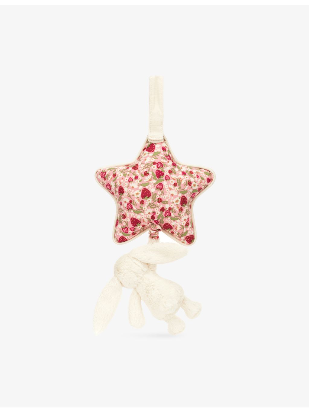Jellycat Blossom Cream Bunny musical pull toy 30cm (British brand)