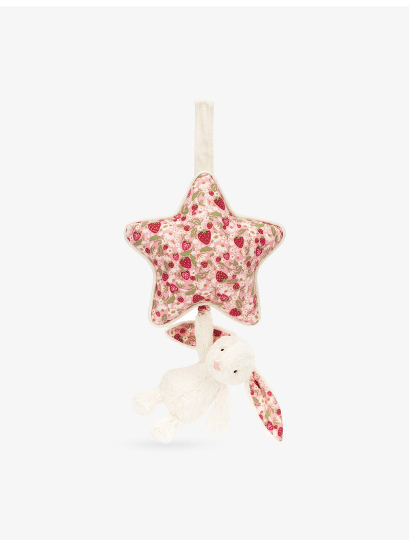 Jellycat Blossom Cream Bunny musical pull toy 30cm (British brand)