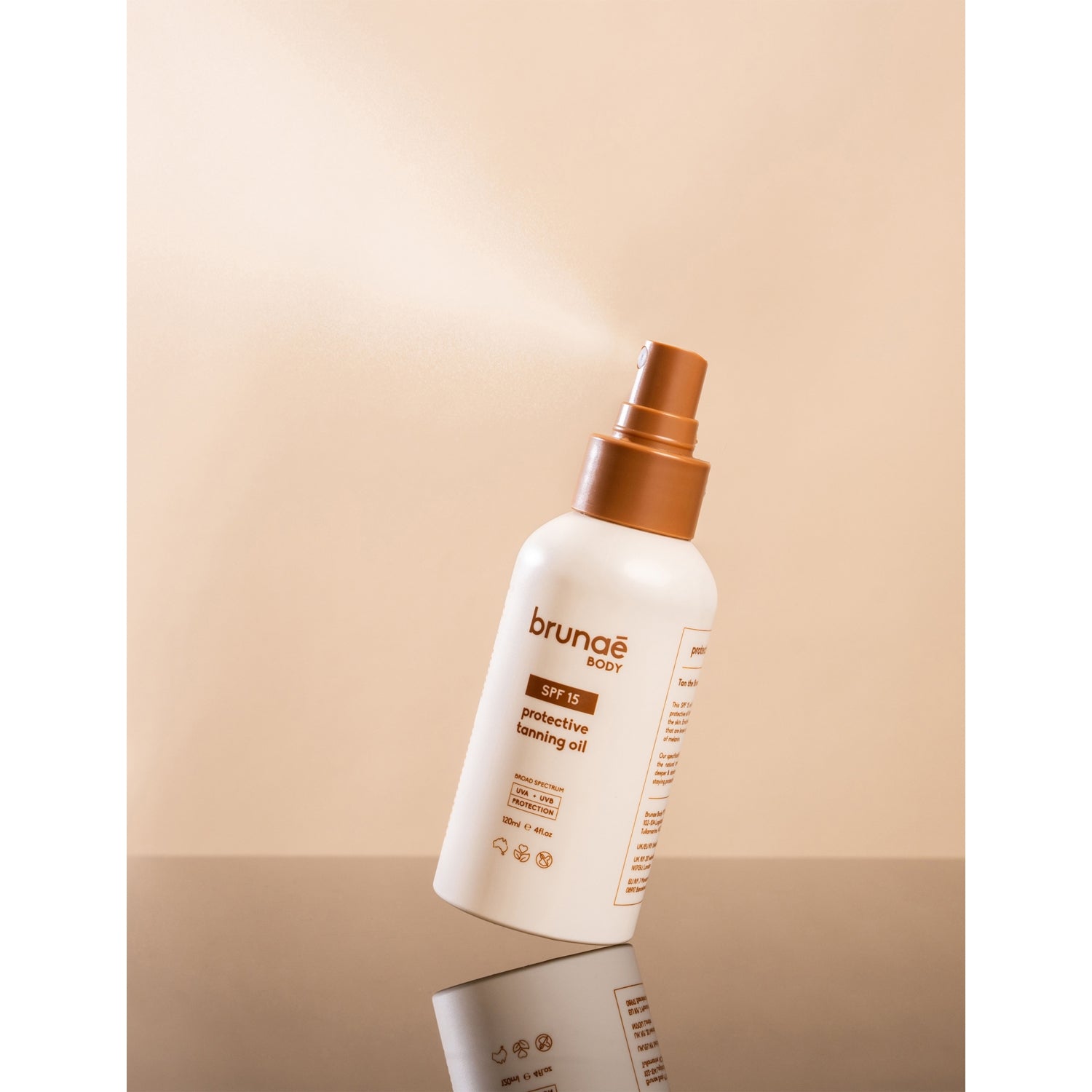 Bruna Body protective tanning oil SPF 15 120ml (British brand)