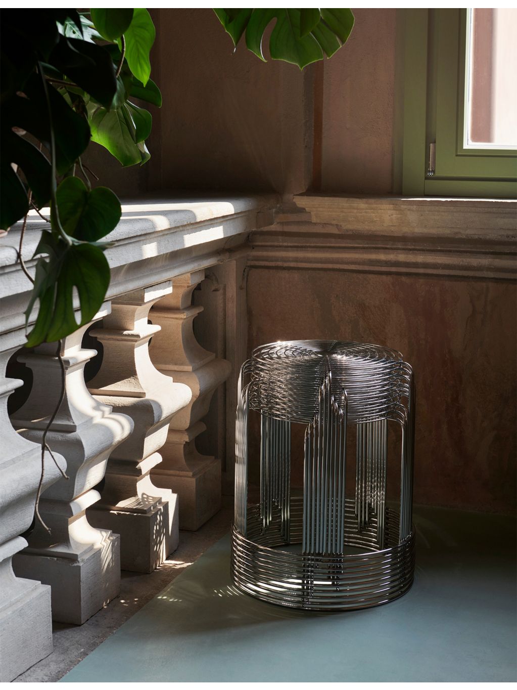 &Tradition Verner Panton 1981 wire steel stool - British product