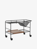 &Tradition steel studio trolley with wooden tray - British product