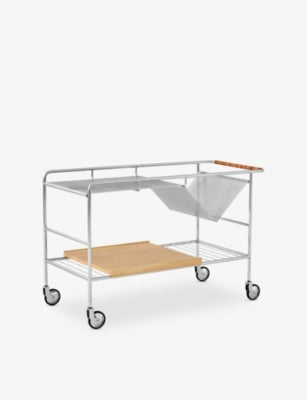 &Tradition steel studio trolley with wooden tray - British product
