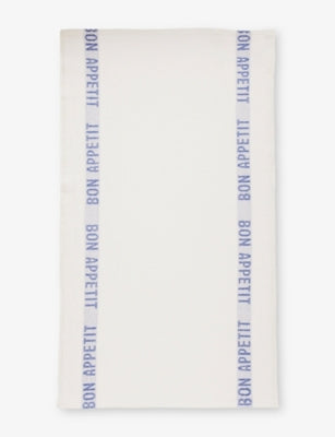 Charvet Editions Bon Appetit linen tea towel 45x75cm (British brand)