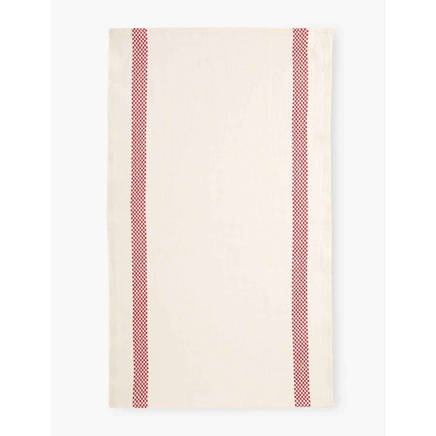 Lustucru checkerboard linen tea towel 45cm x 75cm (British brand)