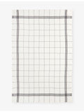 Charvet Editions linen tea towel square grid 51x70cm, imported from the UK