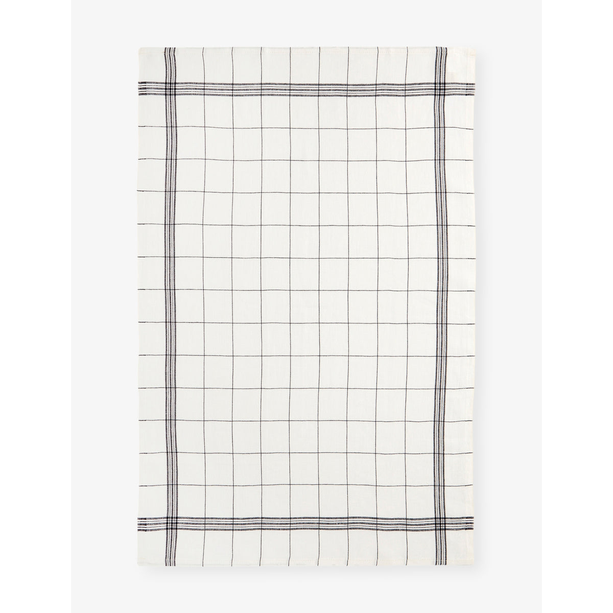 Charvet Editions linen tea towel square grid 51x70cm, imported from the UK