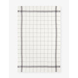 Charvet Editions linen tea towel square grid 51x70cm, imported from the UK