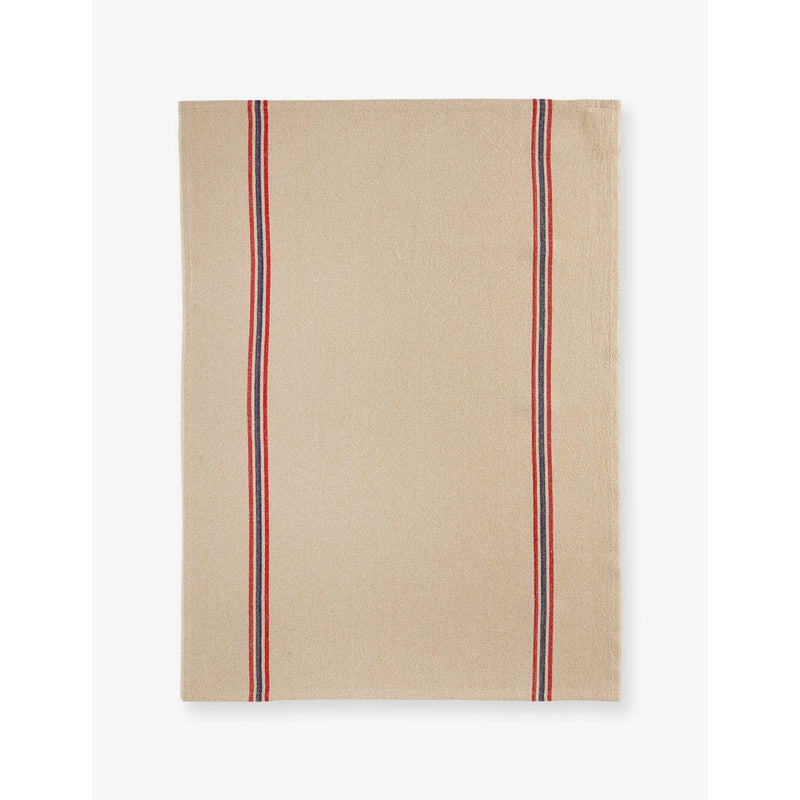 Charvet Editions striped linen tea towel 55x70cm, imported from the UK