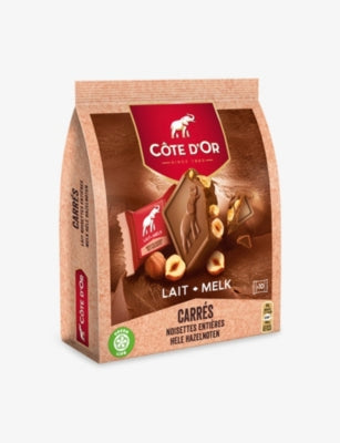 Côte d'Or Carre milk chocolate whole nuts 200g, imported from the UK