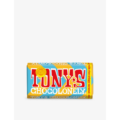 selfridges Tony's Milk Chocolate Caramel Rice Crisp Bar 180g- Buy online at McGrocer