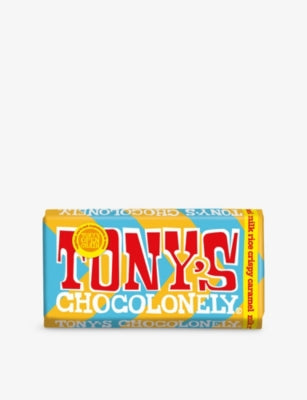 Tony's milk chocolate bar with caramel and rice crisp 180g - British product