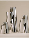 Georg Jensen Lituus large stainless steel vase, imported from the UK