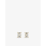 The Diamond Lab 18ct yellow gold emerald-cut diamond earrings 1.70ct, UK version