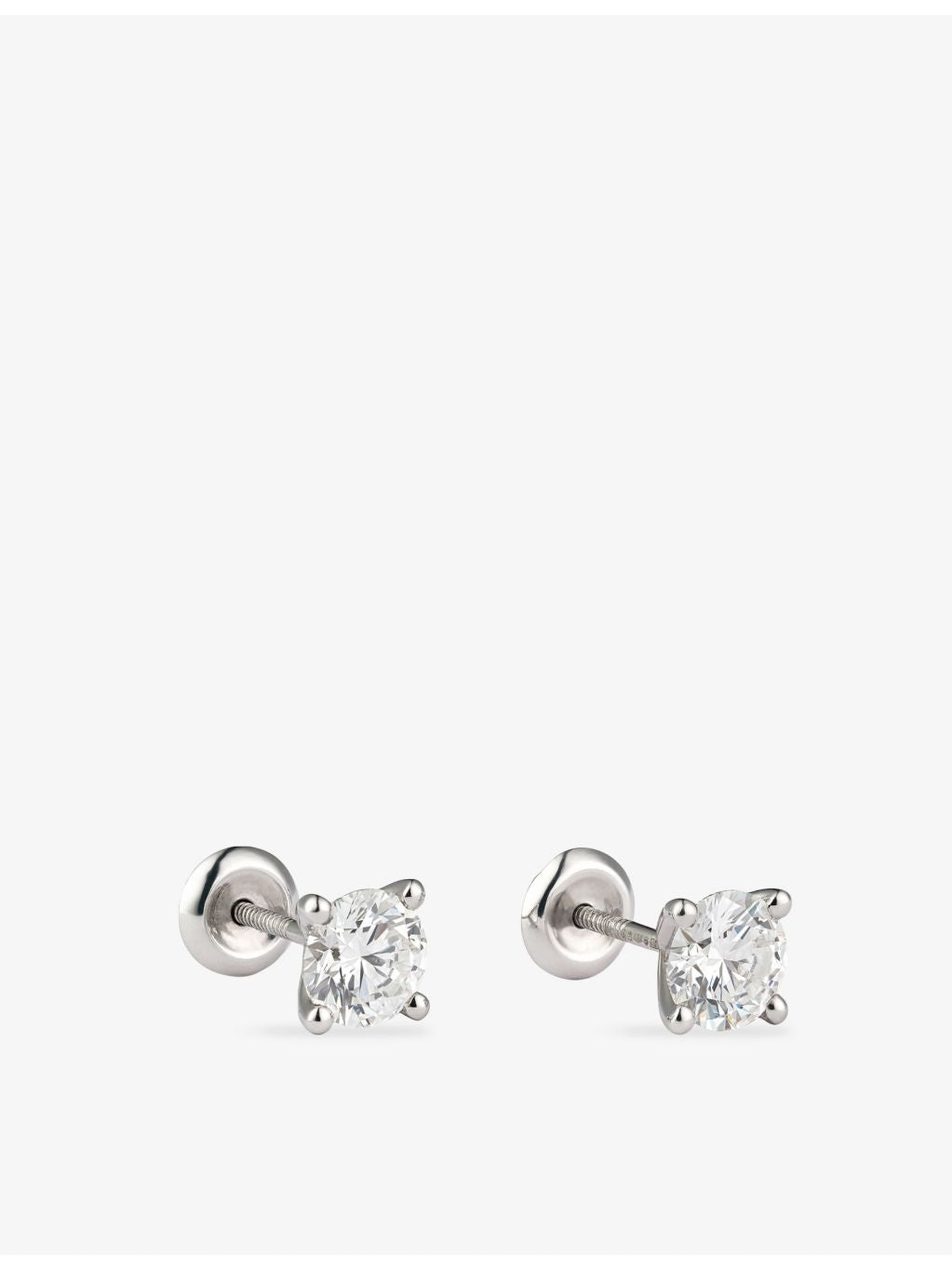 The Diamond Lab 18ct white gold lab-grown diamond earrings 2.03ct, UK version