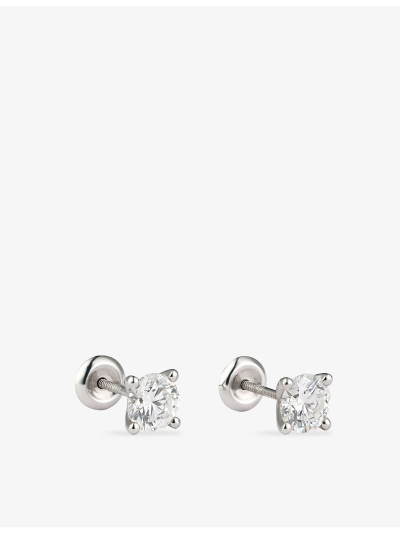 The Diamond Lab 18ct white gold lab-grown diamond earrings 2.03ct, UK version