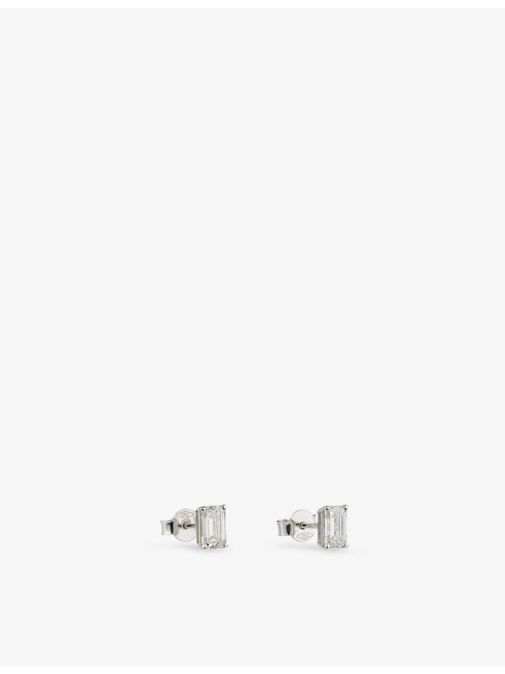 The Diamond Lab 1.70ct emerald-cut diamond earrings 18ct white gold, UK version