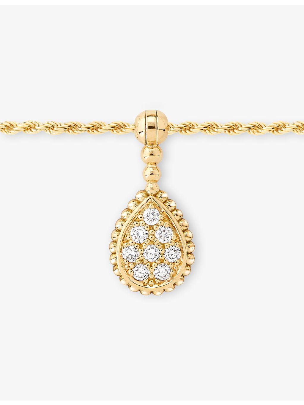 Boucheron Serpent Bohème ankle chain 18ct gold 0.13ct diamond (British brand)