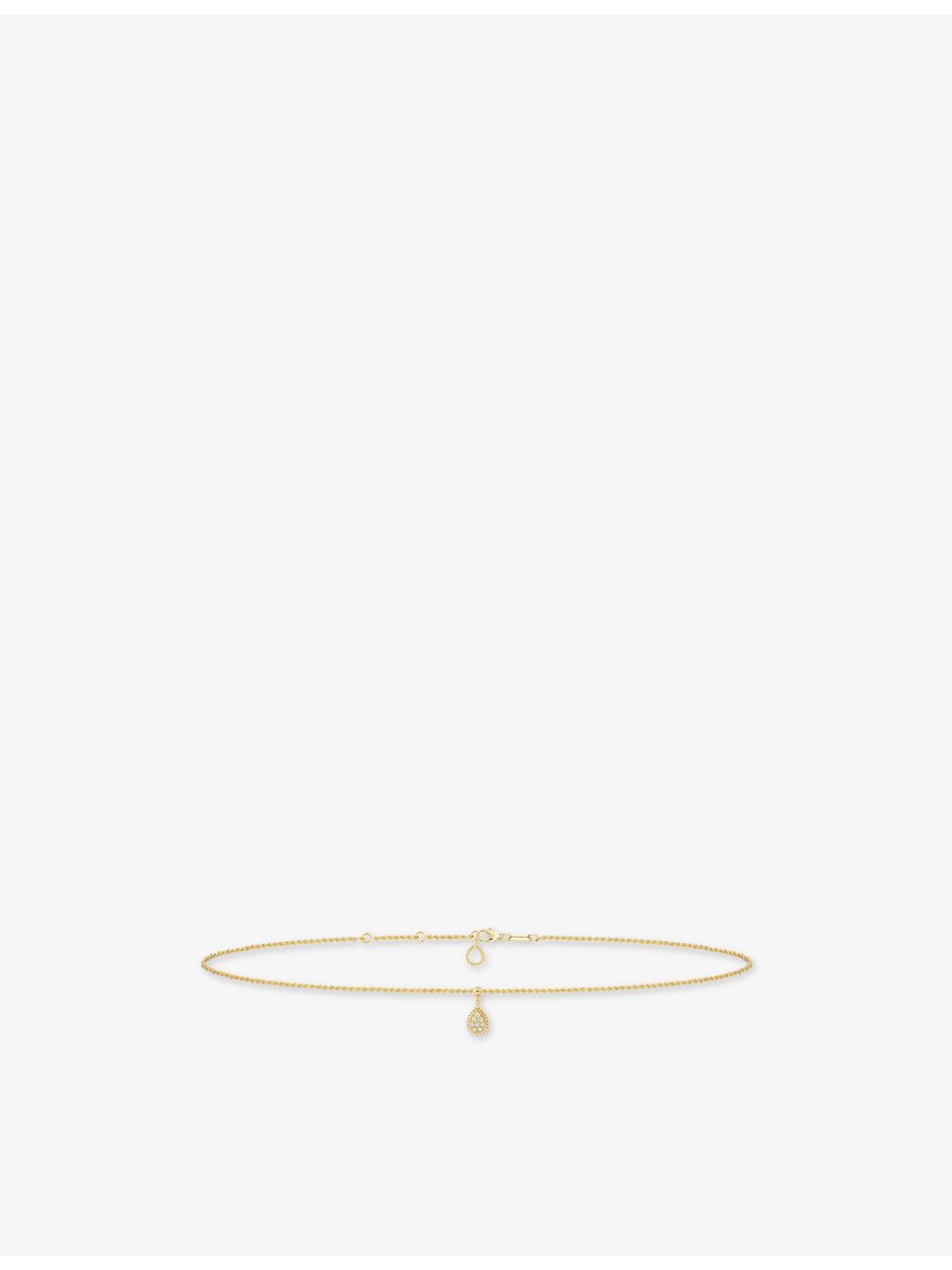 Boucheron Serpent Bohème ankle chain 18ct gold 0.13ct diamond (British brand)