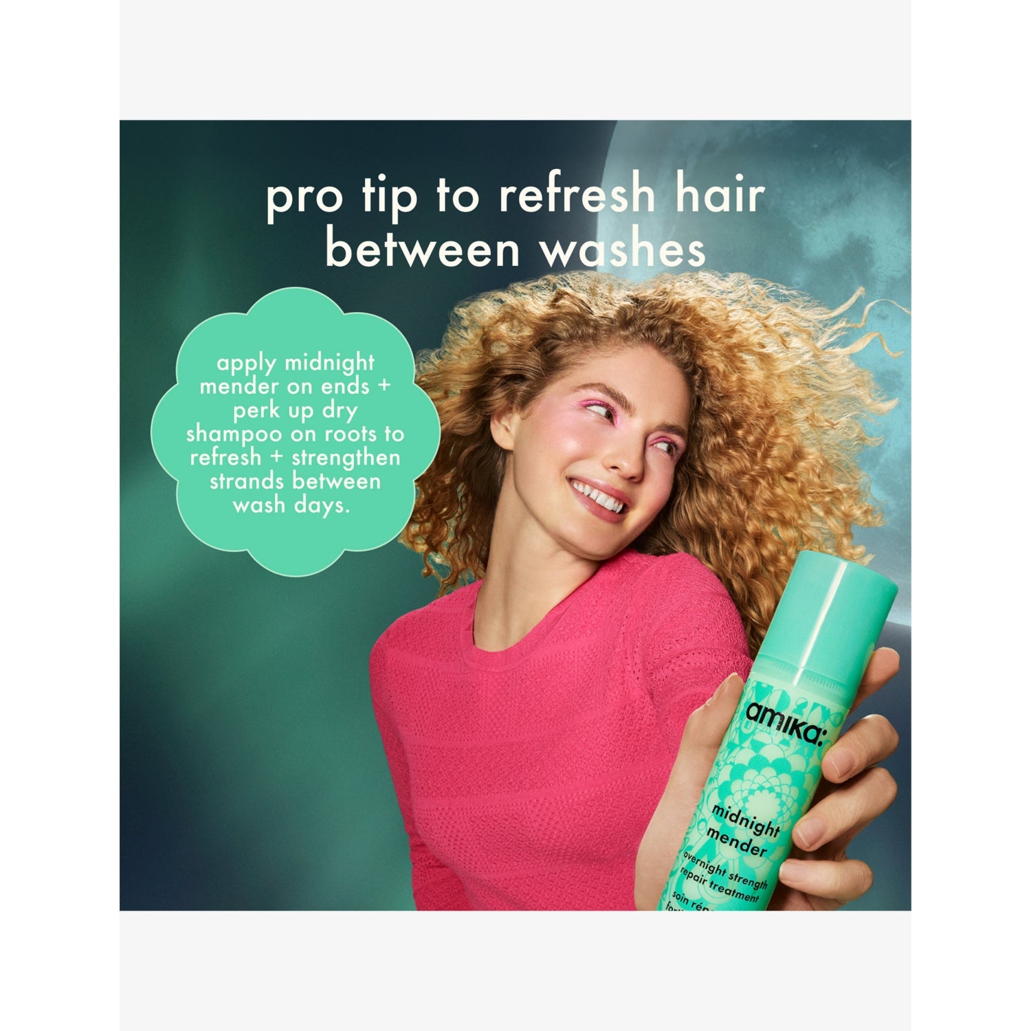 amika Midnight Mender overnight repair hair treatment 100ml - British product
