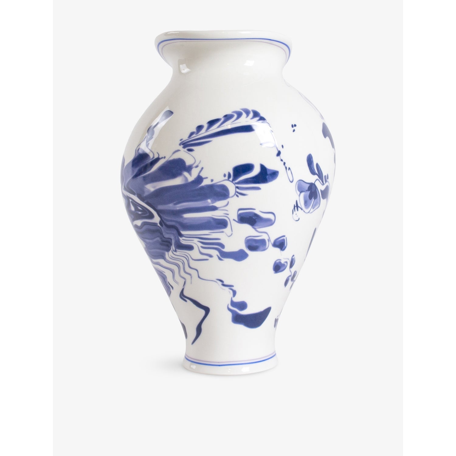 Diesel Living Seletti porcelain vase floral Delft 30cm, UK version