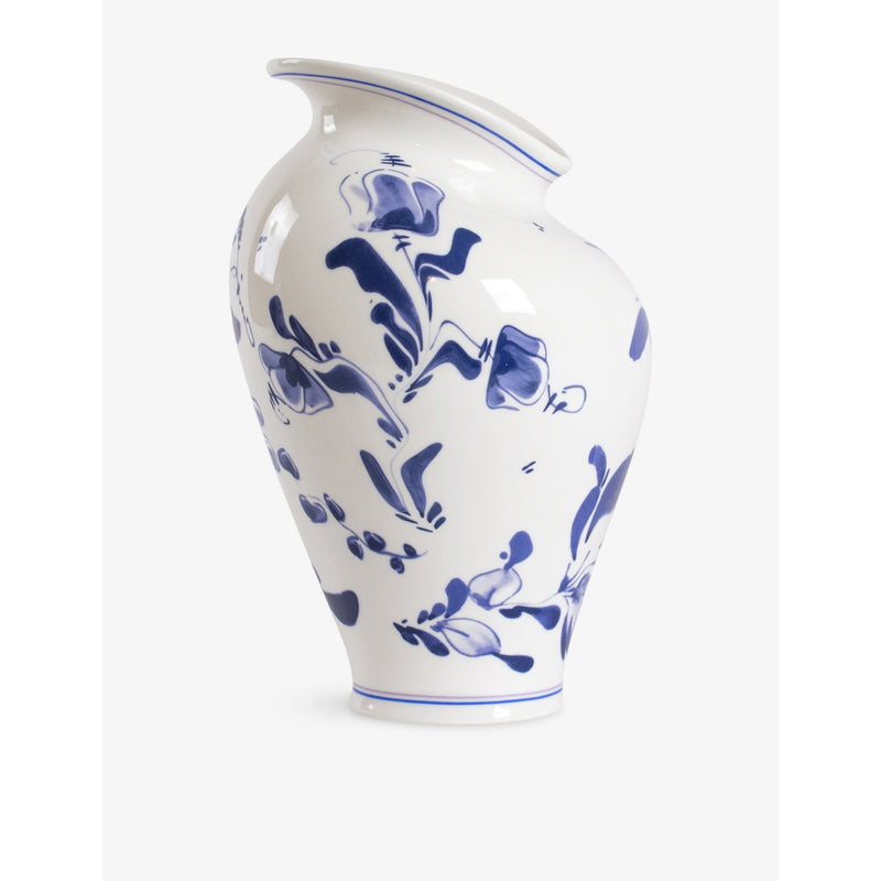 Diesel Living Seletti porcelain vase floral Delft 30cm, UK version