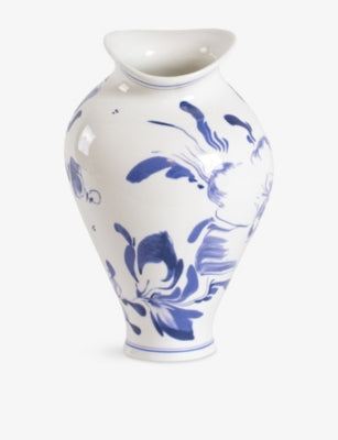 Diesel Living Seletti porcelain vase floral Delft 30cm, UK version