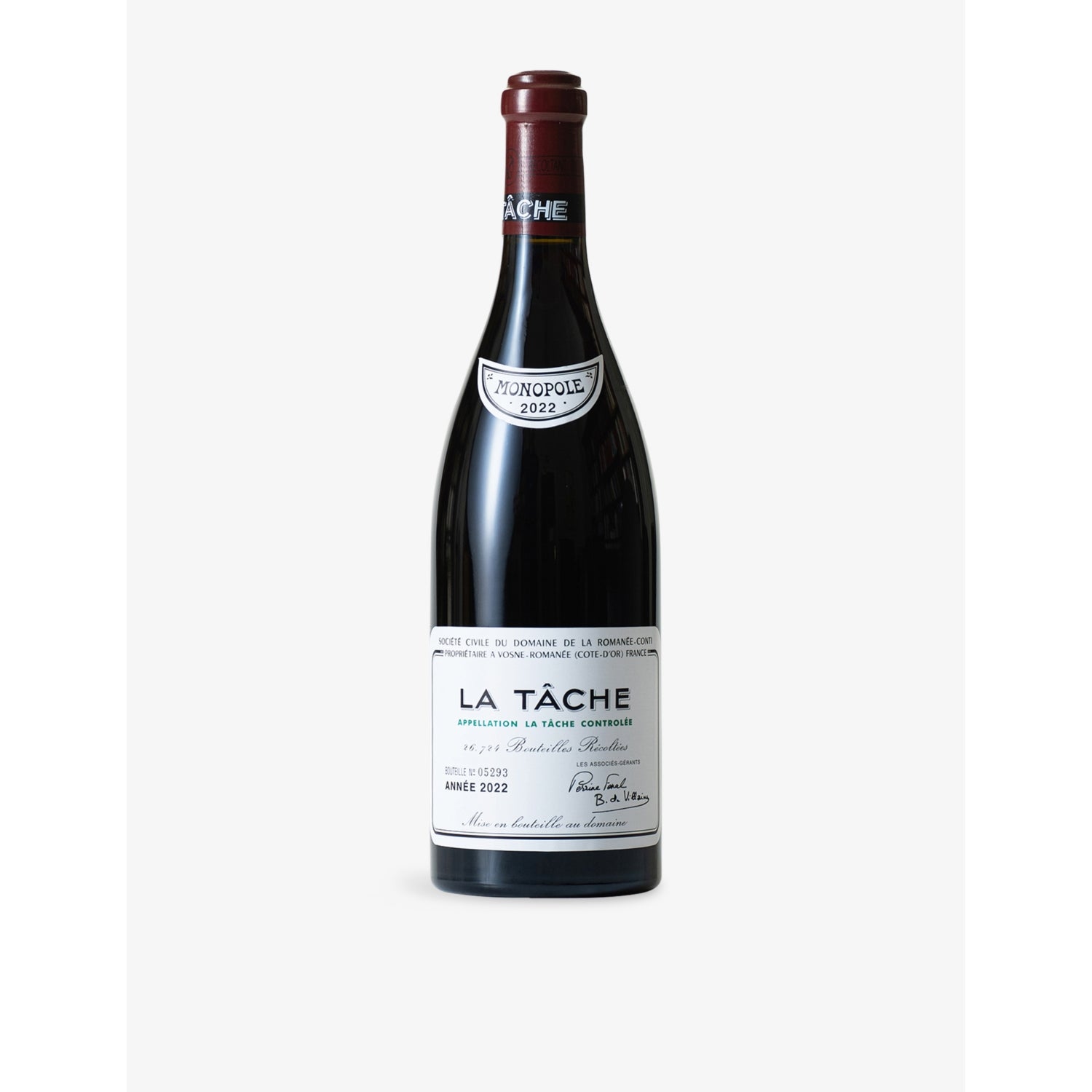 Domaine de la Romanee-Conti La Tâche 2022 red wine 750ml - British product